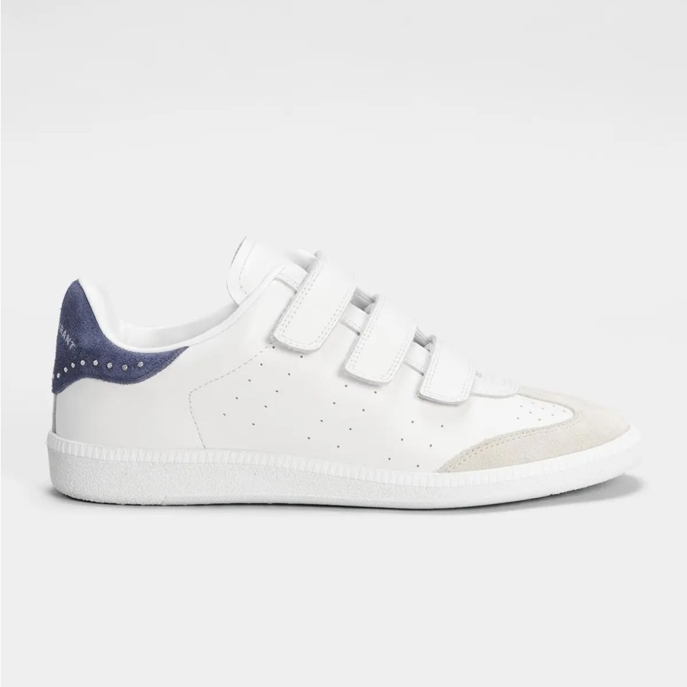 Isabel Marant Studded Classic White and Tan Beth Sneakers